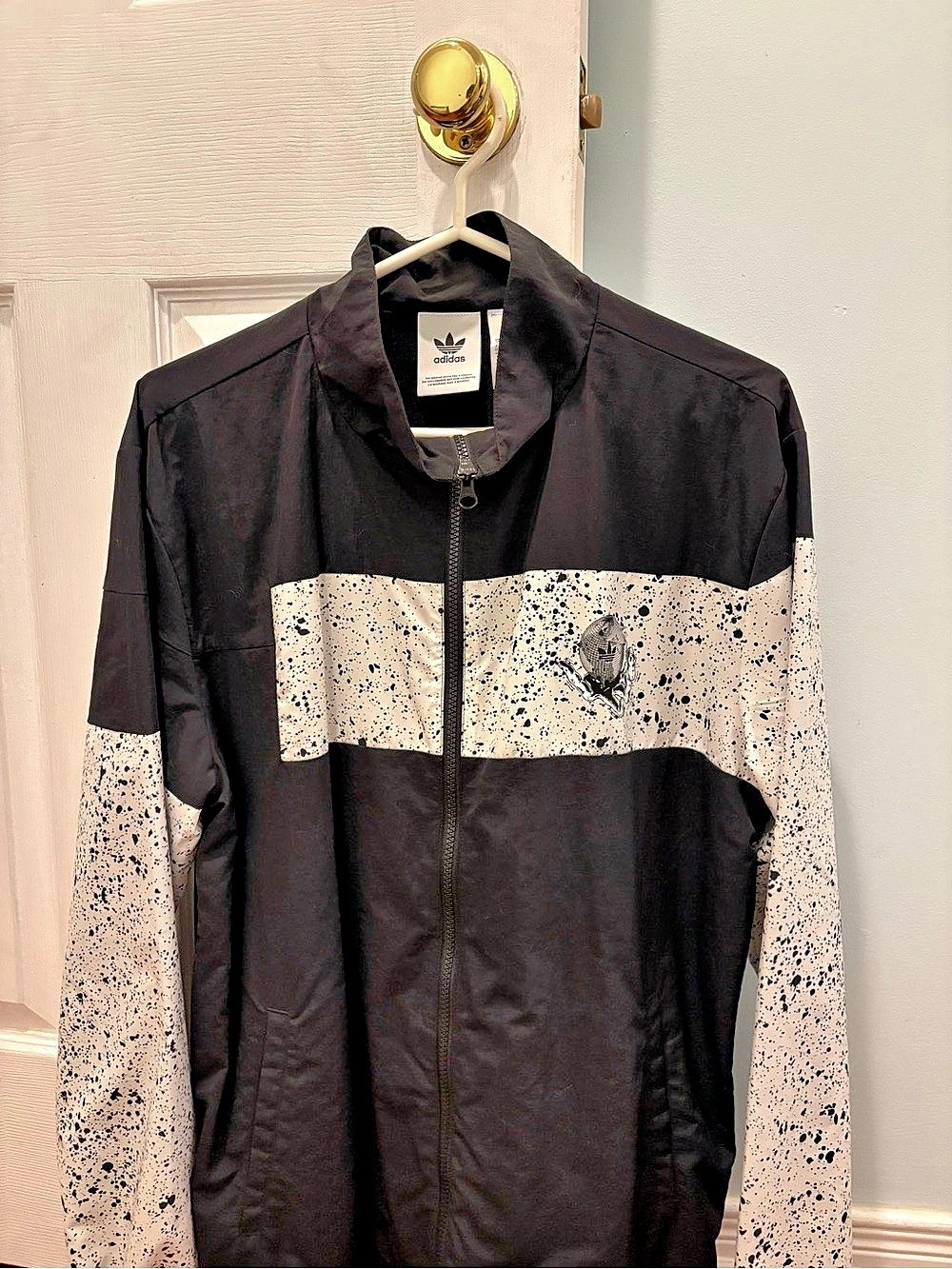 Adidas Men's Abstract Windbreaker Black & White